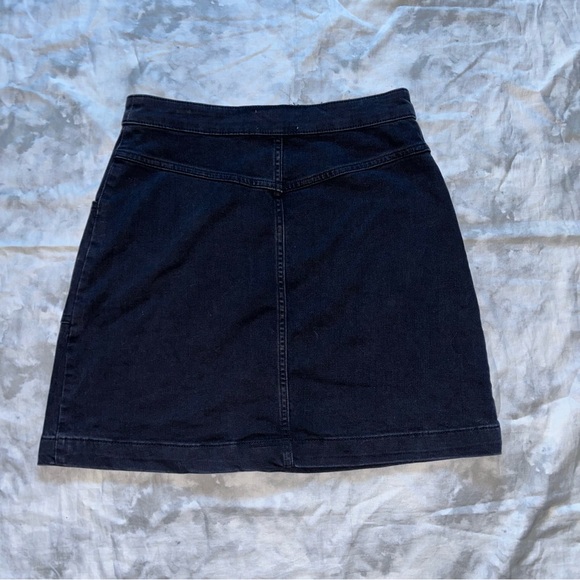 NWT Marine Layer Archive Black Emilia Denim Button Front Skirt - Picture 5 of 5